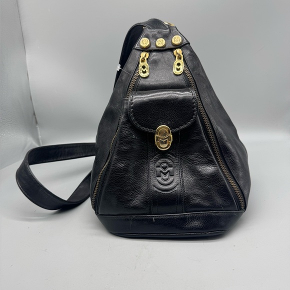 MARINO ORLANDI Bucket Bag Backpack Convertible Sling Pure Leather